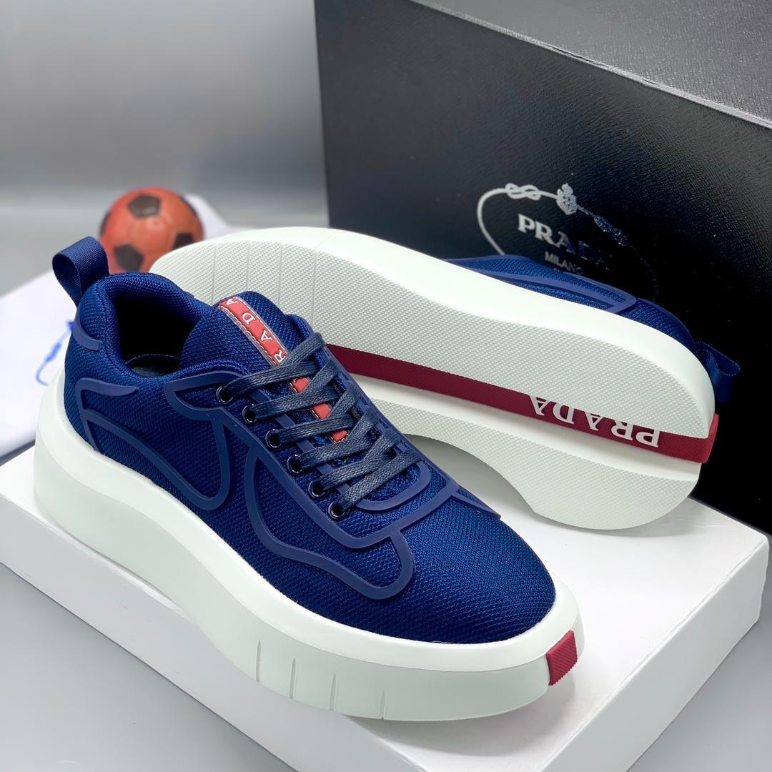 Prada Collision 19 LR Sneakers in Blue | Beeval Prada Collision 19 LR Sneakers in Blue | Beeval