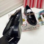 Dolce & Gabbana Style Black Patent Chain Loafers | Beeval