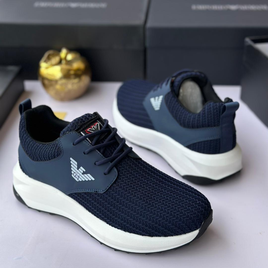 EA7 Emporio Armani Logo-Print Panelled Sneakers EA7 Emporio Armani Logo-Print Panelled Sneakers