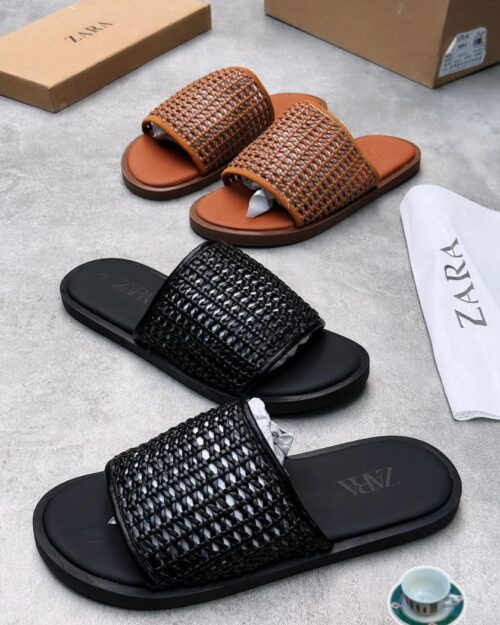 Zara Men's Woven Palm Slides