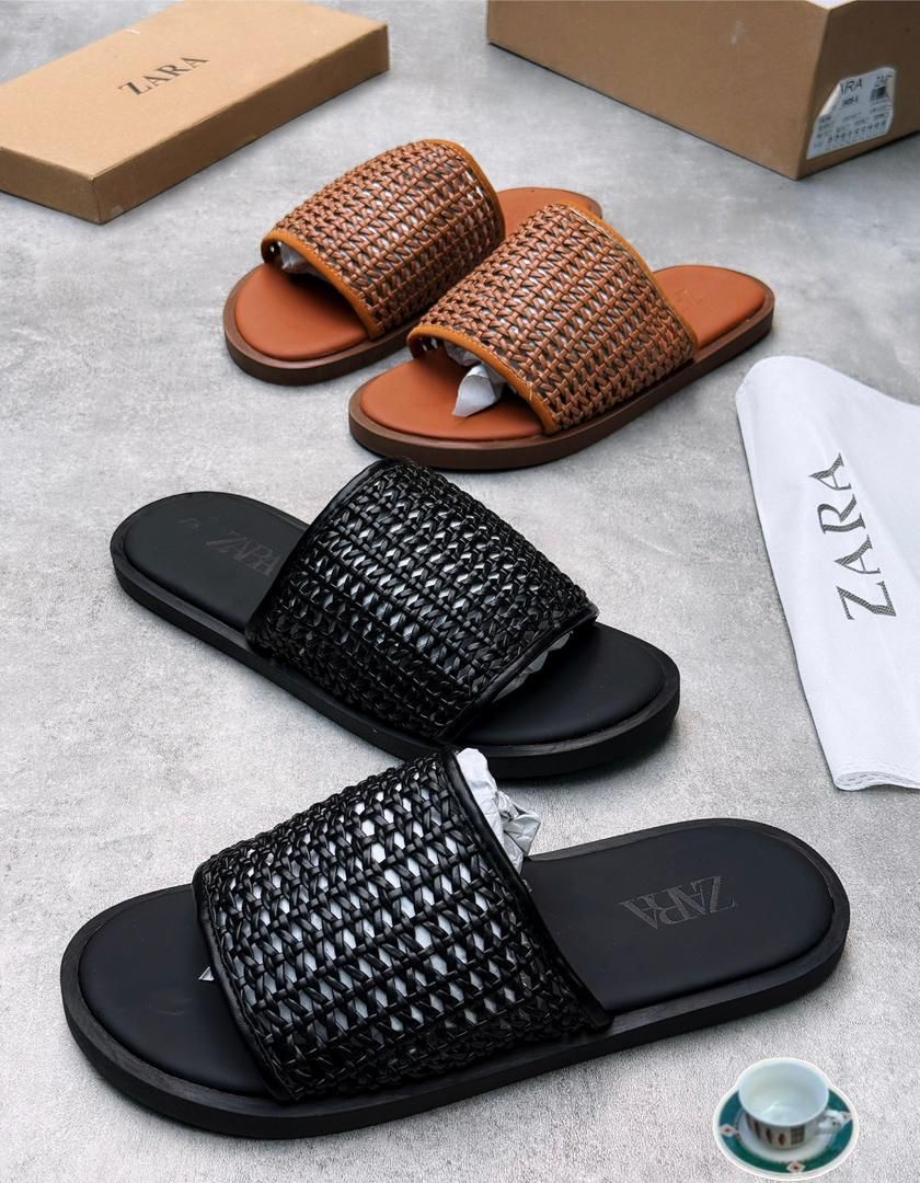 Zara Men's Woven Palm Slides Zara Men's Woven Palm Slides