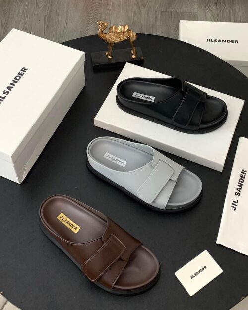 Jil Sander Calf Leather Touch-Strap Sandals