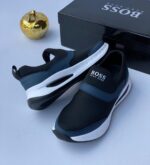 Hugo Boss Slip-On Sneakers with Contrast White Sole
