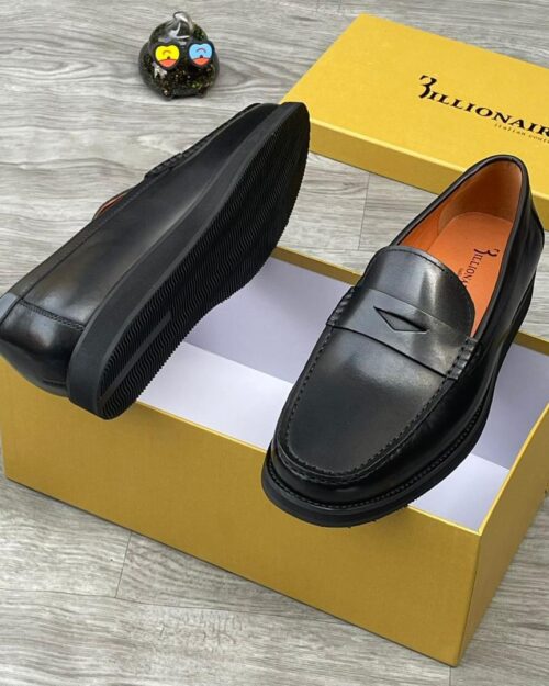 Billionaire Italian Couture Men’s Leather Penny Loafers