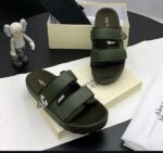 Alexander McQueen Hybrid Leather Double-Strap Slides – Tan | Beeval Nigeria