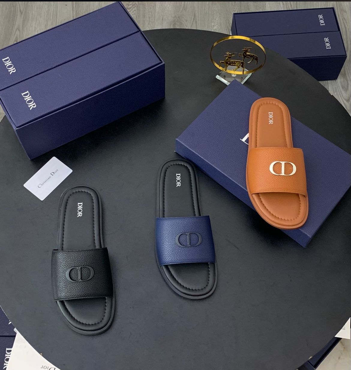 Dior Dway Suede Slide Slippers Dior Dway Suede Slide Slippers